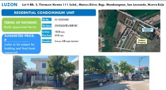 Foreclosed House and Lot in Nueva Ecija, North Luzon – Tierracon Homes 111 Subd. (Security Bank)