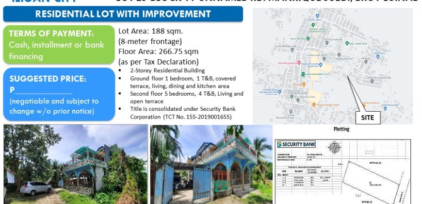 Foreclosed House and Lot in Lanao del Norte (Security Bank)