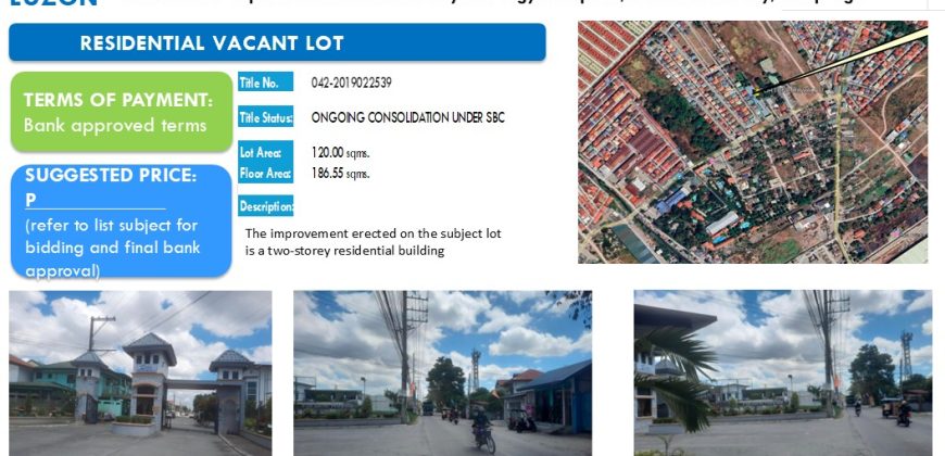 Foreclosed House and Lot in Pampanga (Security Bank)