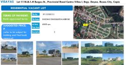 Foreclosed Residential Lot in Capiz – Provincial Road Centro Villas I (Security Bank)