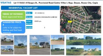 Foreclosed Residential Lot in Capiz – Provincial Road Centro Villas I (Security Bank)