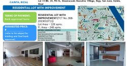 Foreclosed House and Lot in Rizal – Greenwoods Executive Village · Lot 14 Blk. 24 (Security Bank)