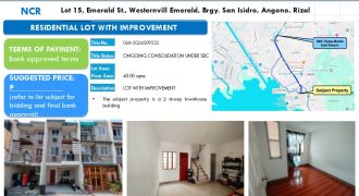 Foreclosed House and Lot in Angono, Rizal, Luzon