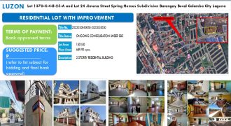 Foreclosed House and Lot in Laguna, South Luzon (Security Bank)