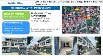 Foreclosed House and Lot in Cavite, South Luzon – Greenwoods Exec. Village Ph2-K-1 (Security Bank)