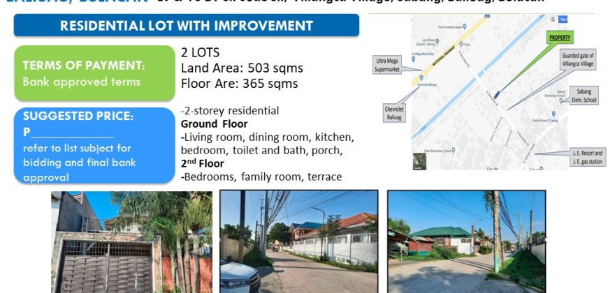 Foreclosed House and Lot in Bulacan, North Luzon – Villangca Village (Security Bank)