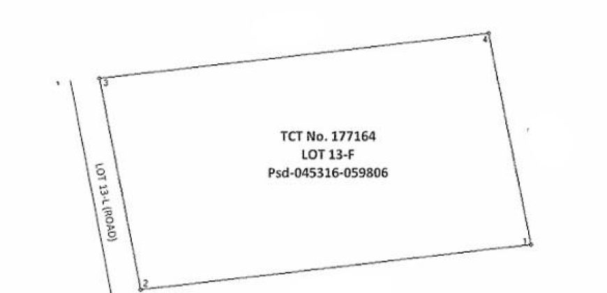 Foreclosed Residential Lot in Puerto Princesa City, Palawan · Lot 13-F (PDIC)