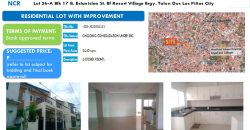 Foreclosed House and Lot in Las Pinas City, Metro Manila (Security Bank)