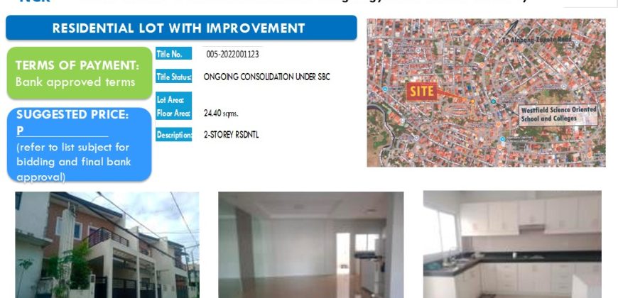 Foreclosed House and Lot in Las Pinas City, Metro Manila (Security Bank)