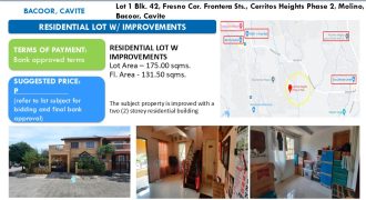 Foreclosed House and Lot in Cavite, South Luzon – Cerritos Heights Phase 2 (Security Bank)