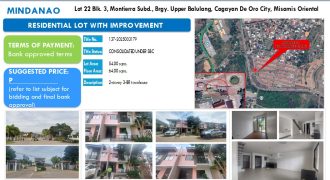 Foreclosed House and Lot in Misamis Oriental – Montierra Subd. (Security Bank)