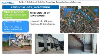 Foreclosed House and Lot in Pampanga, North Luzon · Lot 2-J-11-B (Security Bank)