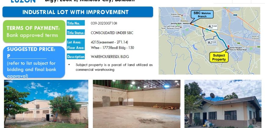 Foreclosed House and Lot in Bulacan (Security Bank)