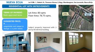 Foreclosed House and Lot in Nueva Ecija, North Luzon – Tierracon Homes 3 · Lot 9 Blk. 1 (Security Bank)
