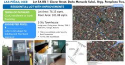 Foreclosed House and Lot in Las Pinas City, Metro Manila – Doña Manuela Subd. · Lot 5A Blk 1 (Security Bank)