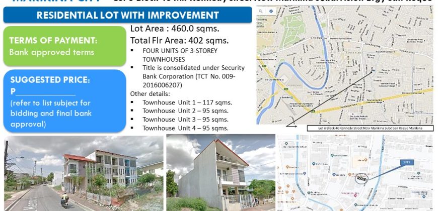 Foreclosed House and Lot in Marikina City, Metro Manila – New Marikina Subd. (Security Bank)