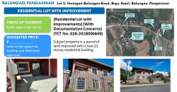 Foreclosed Residential Lot in Pangasinan – Umingan-Balungao Road (Security Bank)
