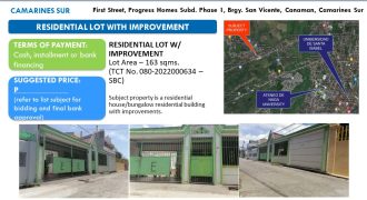 Foreclosed House and Lot in Camarines Sur, Luzon