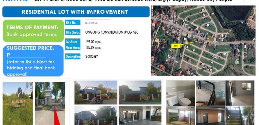 Foreclosed House and Lot in Capiz – Villa De San Lorenzo Ruiz (Security Bank)