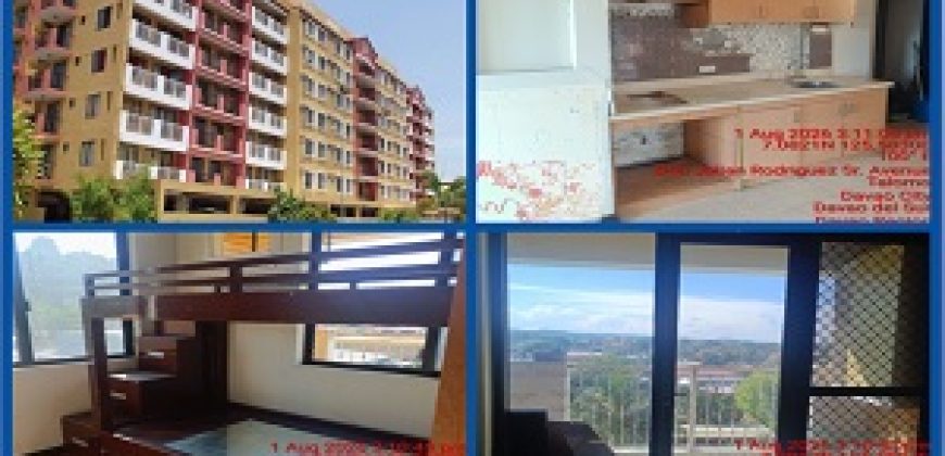 Foreclosed Condo Unit in Davao Del Sur, Mindanao – PALMETTO PLACE – PIEDMONT BLDG. (PSBank)