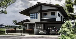 Zen type 2-story single detached house, with spacious open area on golf course